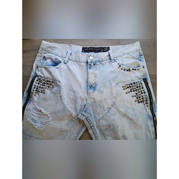 Authentic American Heritage Other - Heritage American Acid Washed Jeans Men's Sz 42/34 Straight Leg Distressed 1776